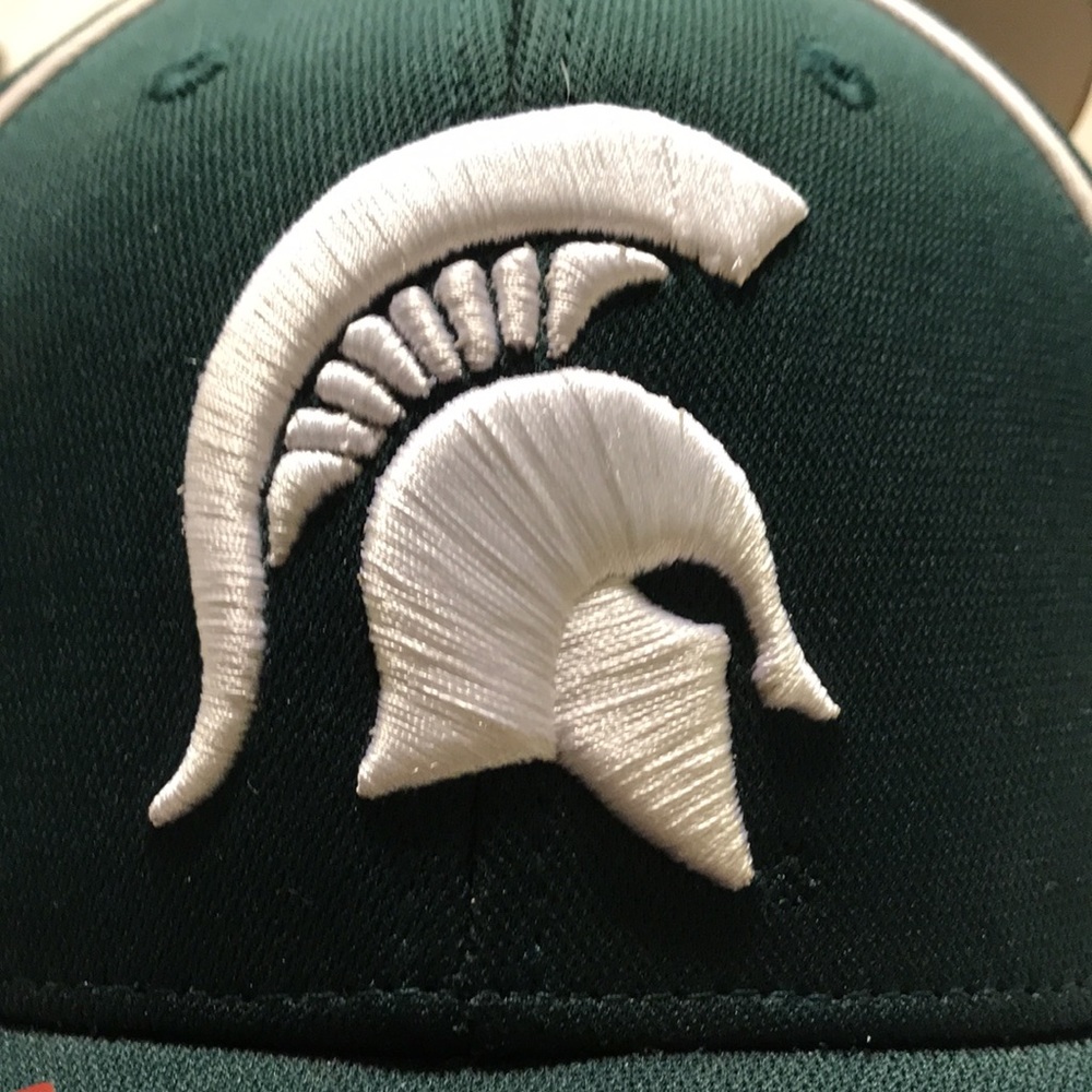 Michigan State Spartans Green and White cap.  New, adjustable closure, logo - Picture 7 of 8